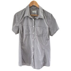 Columbia Women's Silver Ridge Utility Short Sleeve Shirt Grey Size Large Outdoor